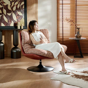 Sillón Individual Estilo Italiano, Giratorio y Reclinable, Moderno y Minimalista, para Sala de Estar, Balcón, de Lujo Ligero - Product Image 1