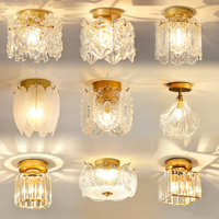 Plafonnier de Luxe en Cristal, Créatif et Européen, pour Chambre, Couloir, Entrée, Balcon, Vestiaire ou Escalier
