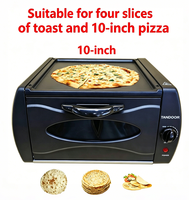 Four à pain électrique certifié CE de 15 L, 2100 W, haute puissance, pour comptoir, avec 6 éléments chauffants, pour pizza de 10 pouces