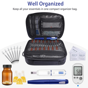 Enfriador de insulina Premium, estuche de viaje, suministros para diabéticos, bolsa de almacenamiento, organizador de medicamentos portátil, doble capa aislada para Diabetes - Product Image 4