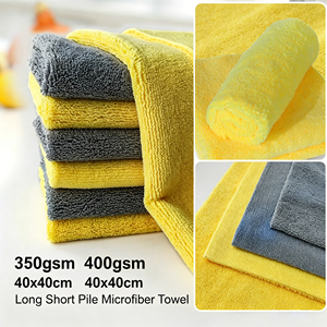 Chiffon en microfibre <span class=keywords><strong>pas</strong></span> <span class=keywords><strong>cher</strong></span> 350 g/m² 40x40 cm absorbant sans ourlet pour le lavage de voiture et la cuisine, serviette de séchage sans traces pour usage polyvalent - Product Image 4