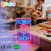 Neonawall Toko Bunga Grosir Lampu Neon LED Berperingkat IP65 Dekorasi Dinding USB untuk Rumah Toko Komersial Dekorasi Pesta Liburan