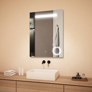Bath Mirror Funiture Luxuries Led Mirror for Bathroom with <b>Magnifier</b> Beveled Edge Customized Wall Mounted <b>Lighted</b> Mirror - Product Image 3