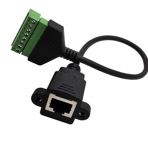 Cable adaptador Ethernet Rj45 de 0.3m con terminal de tornillo de 8 pines a conector Rj45 para extensión de red - Product Image 3