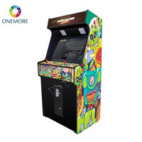 Borne d'arcade verticale Multicade 32 pouces en MDF, machine de jeu vidéo sur pied personnalisée avec support en anglais, 2 joueurs, certifiée CE