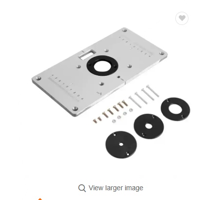 Вставная пластина для фрезерного стола 235*120*8 мм, алюминиевая вставная пластина для фрезерного стола с 4 кольцами и винтами для столешниц для деревообработки