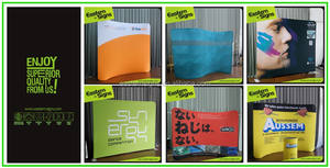 Support de toile de fond portable écologique sur mesure de 3 m avec impression numérique, bannière en tissu tendu pour mur d'affichage média d'exposition - Product Image 6