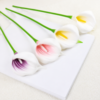 Lys Calla artificiels en PU, fleurs réalistes au toucher pour centre de table de mariage, bouquet de fleurs artificielles pour décoration