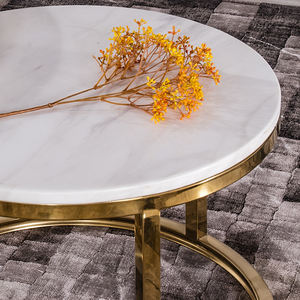 आधुनिक नॉर्डिक दौर लक्जरी बहुक्रिया फर्नीचर सोने धातु स्टेनलेस स्टील सफेद संगमरमर <span class=keywords><strong>hom</strong></span> के लिए विस्तार योग्य छोटे कॉफी टेबल - Product Image 4