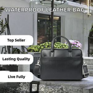 Bolsa de Mensajero para Portátil de Cuero, Moderna, Simple, Resistente a Impactos, Impermeable, de Gran Capacidad, Ecológica, para Oficina, para Mujer, Venta al Por Mayor Personalizada - Product Image 2