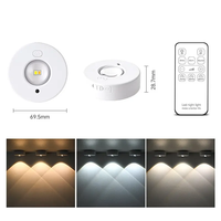 Lampe LED sans fil RGB rechargeable par USB, design moderne, pour intérieur, sous armoire, placard, avec télécommande
