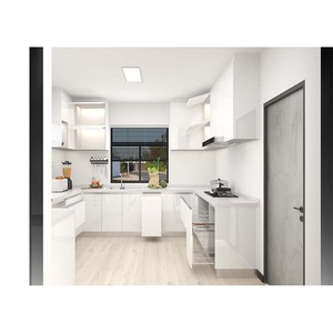 Balom Bán Buôn Nhà Bếp Tủ Thiết Kế Trắng Có Độ Bóng Cao Bằng Gỗ Modular Tủ Bếp Thiết Kế Bán Buôn Với Blum Bản Lề - Product Image 3