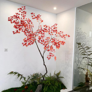Árbol de Arce Artificial con Hojas Rojas para Decoración del Hogar, Árbol Artificial Realista para Decoración de Sala de Estar y Oficina - Product Image 3