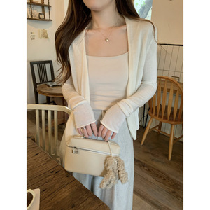 <b>Spring</b> Summer Western Short Sweater <b>Cardigan</b> Casual Plain Sexy Crop Tops Long Sleeve Mini Sweaters Top for Women Coats - Product Image 5