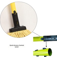 Serpillère professionnelle légère en aluminium pour hôtels, avec fil de gaze jaune anti-décoloration, pour le nettoyage des sols