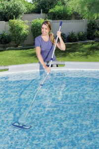 58234 Juego de Limpieza para Piscinas Blancas con Recogehojas y Red de Limpieza Superficial - Product Image 3