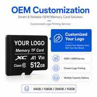 Carte mémoire SDXC TF originale à puce U3 V30 noire 32 Go personnalisée directement de l'usine pour haut-parleur intelligent et caméra numérique