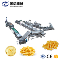 Ligne de production de frites de pommes de terre à haute capacité, ligne de production de frites entièrement automatique à vendre