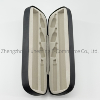 Étui à stylos en PU moulé par injection, épaisseur 3 cm, compact et facile à transporter pour le rangement à domicile des stylos réutilisables avec impression de logo