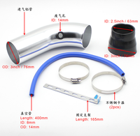Kit universel d'admission d'air froid, 36 pièces, boîte de tubes en aluminium modifié, 76mm/3 pouces, tête de champignon