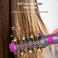 OEM ODM Sèche-cheveux à grande vitesse multi-ions négatifs Brosse à air chaud Styler Bigoudi droit Sèche-cheveux ionique 5 en 1 en une étape