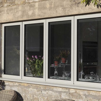Fenêtres de toit à charnières en verre de confidentialité en option, fenêtres à pivot vertical, fenêtres à ouverture verticale, fenêtres à double vitrage en aluminium, fenêtres réfléchissantes