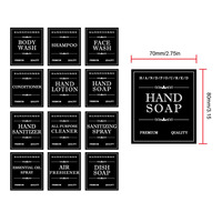 Étiquettes autocollantes rectangulaires imperméables pour l'emballage de shampooings et produits de soins personnels