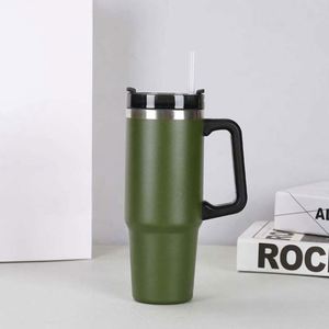 Stainless Steel Tumbler With Straw Double Wall Vacuum Insulated Travel Mug Pastel Colors 24 Hour Thermal Keep <b>Warm</b> Cold - Product Image 4