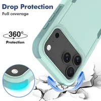 Coque de téléphone robuste antichoc pour iPhone 17 Air 16E 15 14 Plus 13 12 11 17 Pro Max – Housse hybride blindée anti-chute