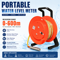 Jauge de niveau d'eau portable submersible pour puits profond de 600 m, type règle en acier, pour forage, 600 m