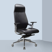 Luxury Boss Manager Chaise de bureau tournante Massage ergonomique Chaise de direction pivotante en cuir Design moderne Bois Métal Plastique