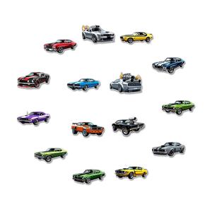 Breloques de chaussures en acrylique écologiques pour sabots, compatibles avec divers modèles de voitures de sport rétro, aux couleurs vives - Product Image 2