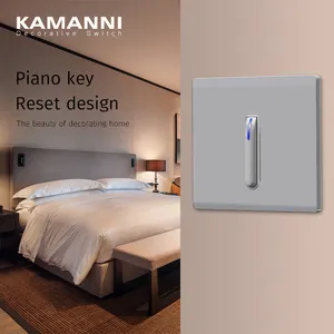 K12 16a 250vac Eu Us Saa Approved Light Switch Button Gray 2 Gang Power Electrical Control Piano Wall Switch Socket