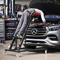 Alat reparasi mobil OEM kustom kualitas tinggi Creeper mekanik baja lipat mesin SUV dapat disesuaikan untuk penggunaan rumah tangga
