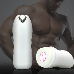 New Vibrating Male Masturbation Cup Real Vagina Deep Throat Pussy Sex Toy For Men Penis Training Massager Soft Pussy Sexy Shop