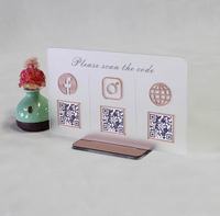 Affichage acrylique de code QR pour l'affichage de caissier de magasin