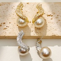 Boucles d'oreilles en spirale haut de gamme en laiton, accessoires de mode