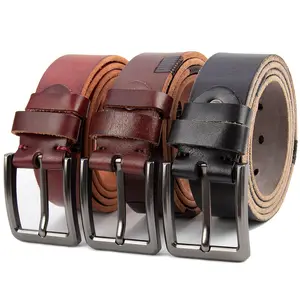 Luxury Senior Designer Men's Leather Belts Are Specially Made for Old Wandering Style Men's High-Quality Leather Belts
