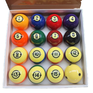 Funky Chalk Lot de Boules de Billard de Taille Moyenne 44 mm - Rouge et Jaune - 44 mm