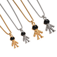 Collier Pendentif Astronaute pour Hommes, Style Urbain Hip-Hop, Bijoux Géométriques pour Couples, Accessoire de Mode Quotidien pour Femmes, Vente en Gros