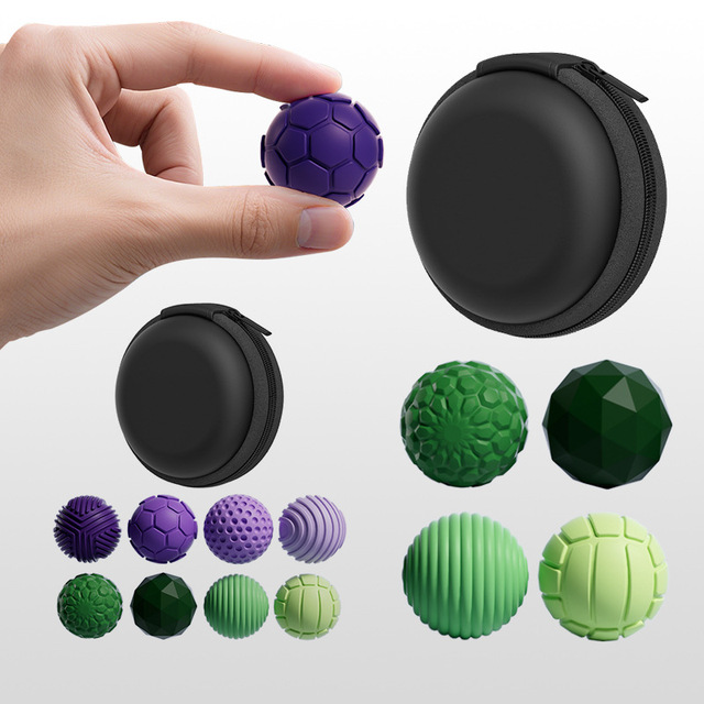 Silicone Magnetic Balls Fidget Toys 6pcs Stress Relief Sensory Fun Textures Gadgets Office Desk Toy for Autism ADHD Anxiety Gift