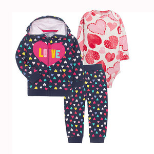 Bas prix coton pantalon à manches longues <span class=keywords><strong>manteau</strong></span> barboteuses décontracté <span class=keywords><strong>hiver</strong></span> 3 pièces en gros bébé vêtements - Product Image 5
