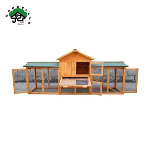 Mobile Wooden Chicken Coop Cages Cheap Guinea Pig House Rabbit Hutch Wire Mesh With Laying Box