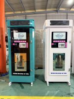 Máquina Expendedora Inteligente 2 en 1 de Agua y Hielo, Operación Autónoma 24h, Código QR Múltiple, Monedas, Dispensador de Agua Automático de Autoservicio