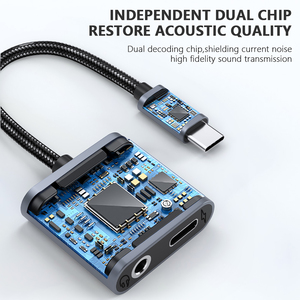 <span class=keywords><strong>USB</strong></span> Typ C auf 3,5 <span class=keywords><strong>MM</strong></span> Jack Aux <span class=keywords><strong>Adapter</strong></span> Mit 60W PD <span class=keywords><strong>USB</strong></span>-C Kopfhörer Konverter Digital Decoding Audio OTG HiFi Gaming <span class=keywords><strong>Adapter</strong></span> - Product Image 3