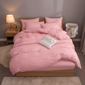 Vente en gros usine – Ensemble <span class=keywords><strong>de</strong></span> literie personnalisé 100 % microfibre <span class=keywords><strong>de</strong></span> polyester, <span class=keywords><strong>housse</strong></span> <span class=keywords><strong>de</strong></span> <span class=keywords><strong>couette</strong></span> teinte en fil <span class=keywords><strong>et</strong></span> taie <span class=keywords><strong>d</strong></span>'oreiller colorée, textile tissé moderne - Product Image 3