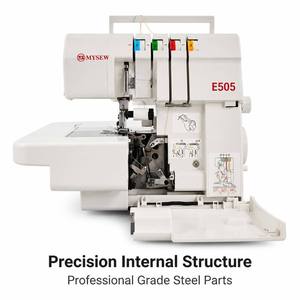 Macchina Overlock <span class=keywords><strong>Professionale</strong></span> MYSEW E505 a 2/3/4 Fili, Motore Servo 110W, 1200STI/Min, Alta Velocità con Alimentazione Differenziale - Product Image 6