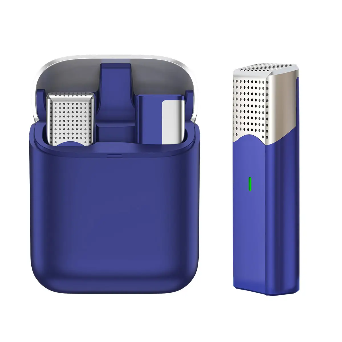 2022 Baru Mikrofon Lavalier Nirkabel Mikrofon Lapel Kerah Mini Klip Dasi Ponsel dengan Casing Pengisi Daya untuk Ponsel Android
