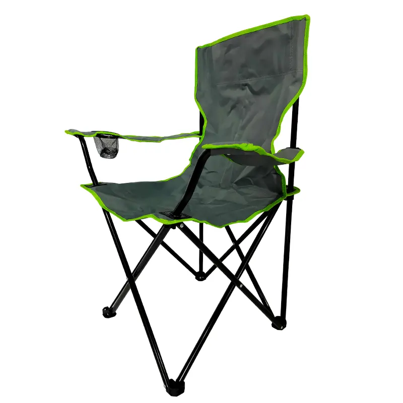 사용자 정의 야외 녹색 600D 옥스포드 패브릭 팔걸이 접이식 쉬운 운반 초경량 접이식 비치 의자