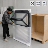 Fenêtre pliante en aluminium série 60 à rupture de pont thermique pour passage de cuisine, vente en gros, OEM ODM